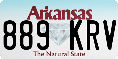 AR license plate 889KRV