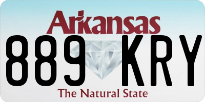 AR license plate 889KRY
