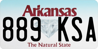 AR license plate 889KSA