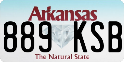 AR license plate 889KSB