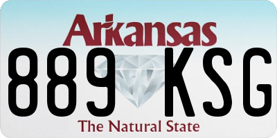 AR license plate 889KSG