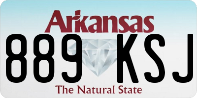 AR license plate 889KSJ