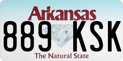 AR license plate 889KSK