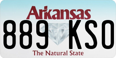AR license plate 889KSO
