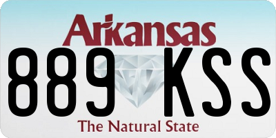 AR license plate 889KSS