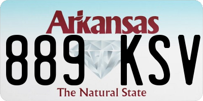 AR license plate 889KSV