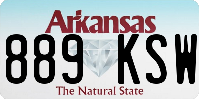 AR license plate 889KSW
