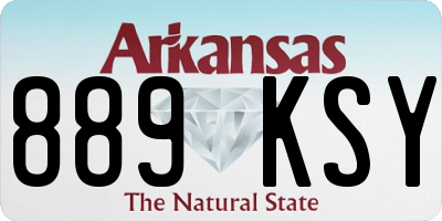 AR license plate 889KSY