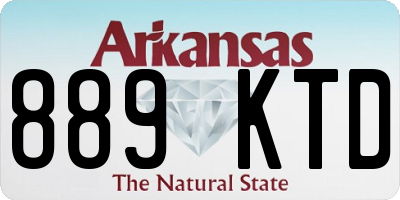 AR license plate 889KTD
