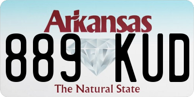 AR license plate 889KUD
