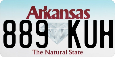 AR license plate 889KUH
