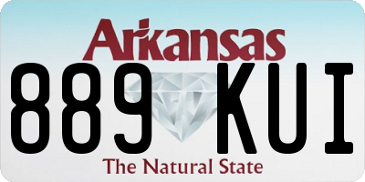 AR license plate 889KUI