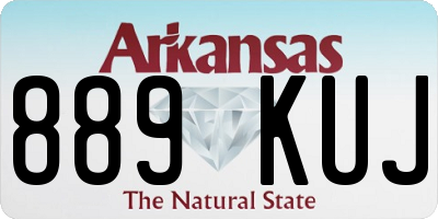 AR license plate 889KUJ