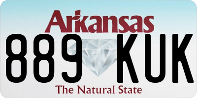 AR license plate 889KUK