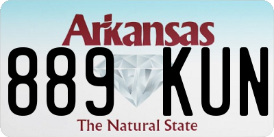 AR license plate 889KUN