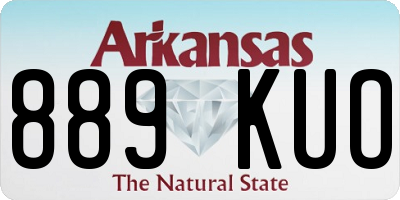 AR license plate 889KUO