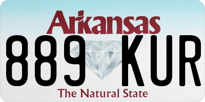 AR license plate 889KUR