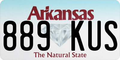 AR license plate 889KUS