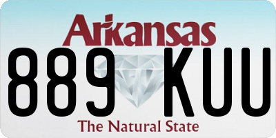 AR license plate 889KUU