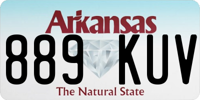 AR license plate 889KUV