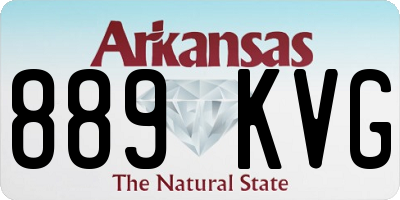 AR license plate 889KVG