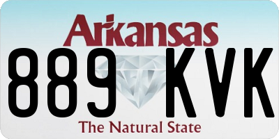 AR license plate 889KVK