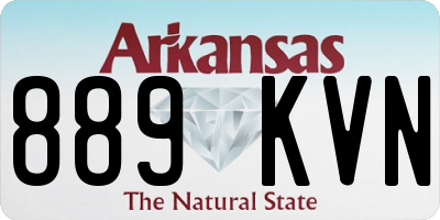 AR license plate 889KVN