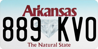 AR license plate 889KVO