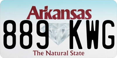AR license plate 889KWG