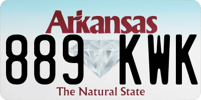 AR license plate 889KWK