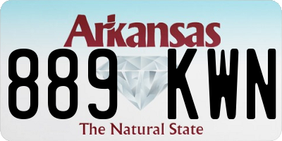 AR license plate 889KWN