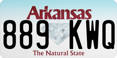 AR license plate 889KWQ