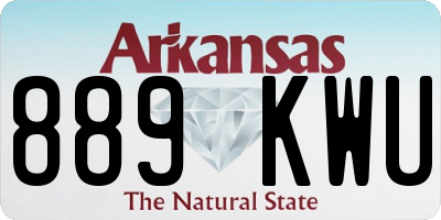 AR license plate 889KWU