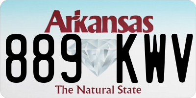 AR license plate 889KWV