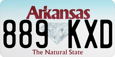 AR license plate 889KXD