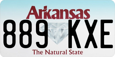 AR license plate 889KXE