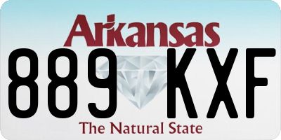 AR license plate 889KXF