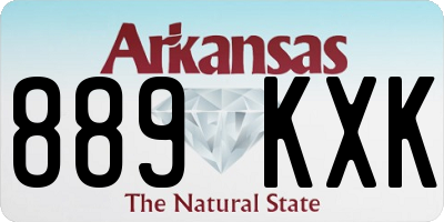AR license plate 889KXK