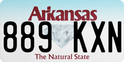 AR license plate 889KXN