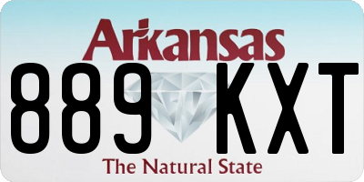 AR license plate 889KXT
