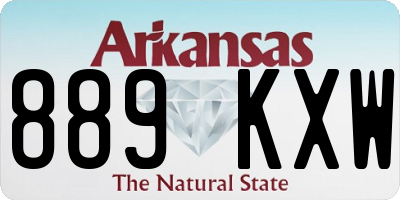 AR license plate 889KXW