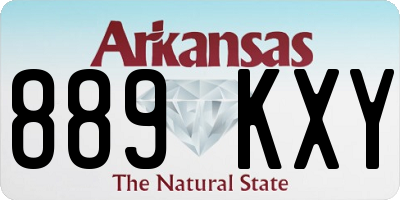 AR license plate 889KXY