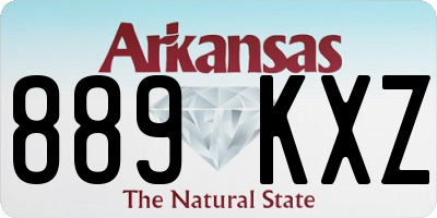 AR license plate 889KXZ