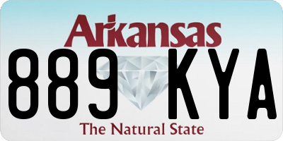 AR license plate 889KYA