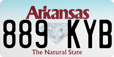 AR license plate 889KYB