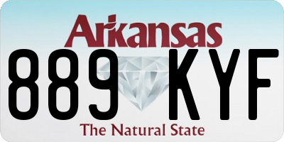 AR license plate 889KYF