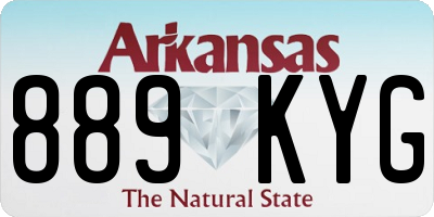 AR license plate 889KYG