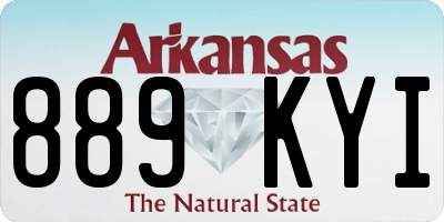 AR license plate 889KYI