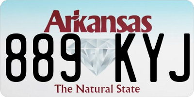 AR license plate 889KYJ