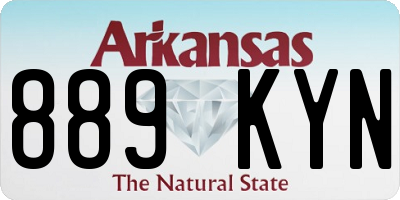 AR license plate 889KYN